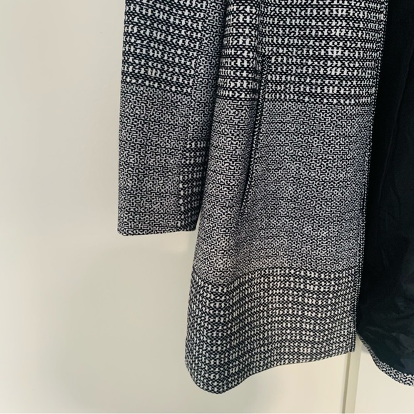 H&M Black White Checkered Open Overcoat - Picture 8 of 11